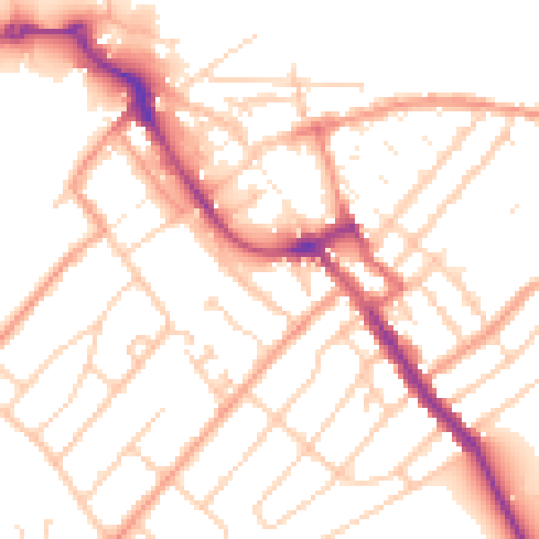 Daytime road noise heatmap for ME12 1QR