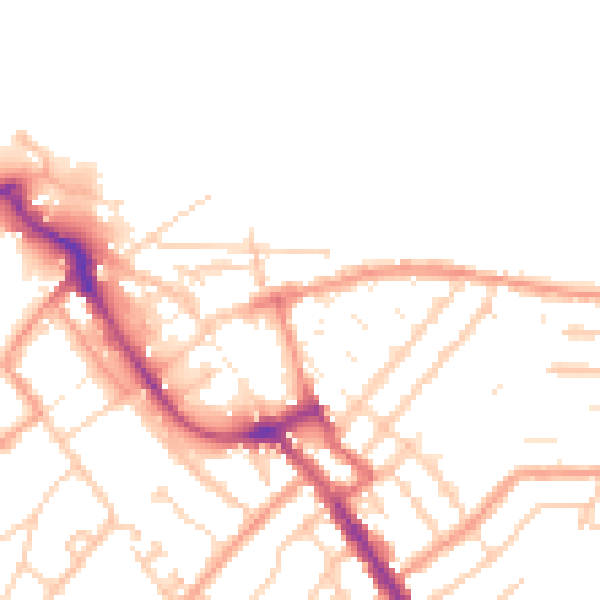 Daytime road noise heatmap for ME12 1TW