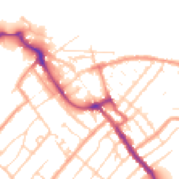 Daytime road noise heatmap for ME12 1UB