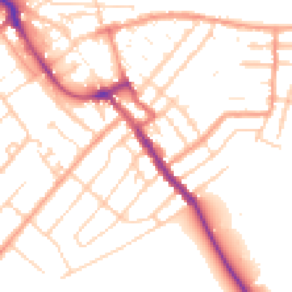 Daytime road noise heatmap for ME12 1UR