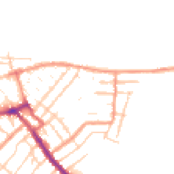 Daytime road noise heatmap for ME12 2AS