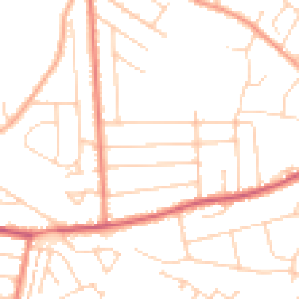 Daytime road noise heatmap for ME12 2JW