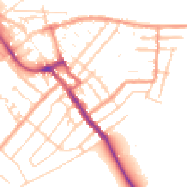 Daytime road noise heatmap for ME12 2QL