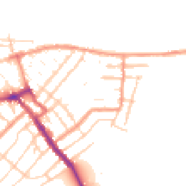Daytime road noise heatmap for ME12 2QQ