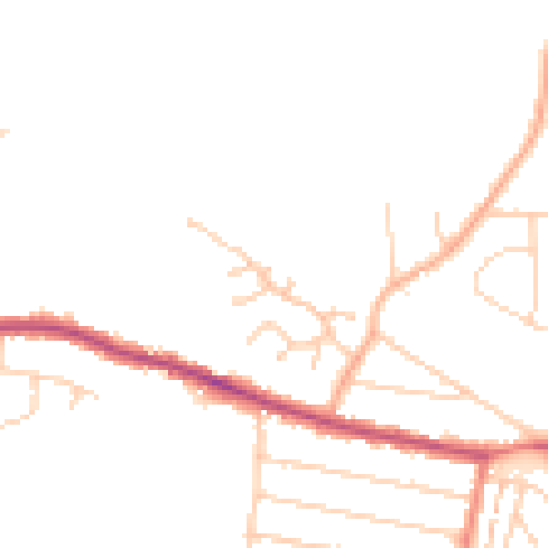 Daytime road noise heatmap for ME12 2SR