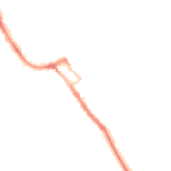 Night-time road noise heatmap for ME12 2ST