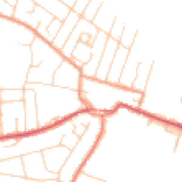 Daytime road noise heatmap for ME12 2TT