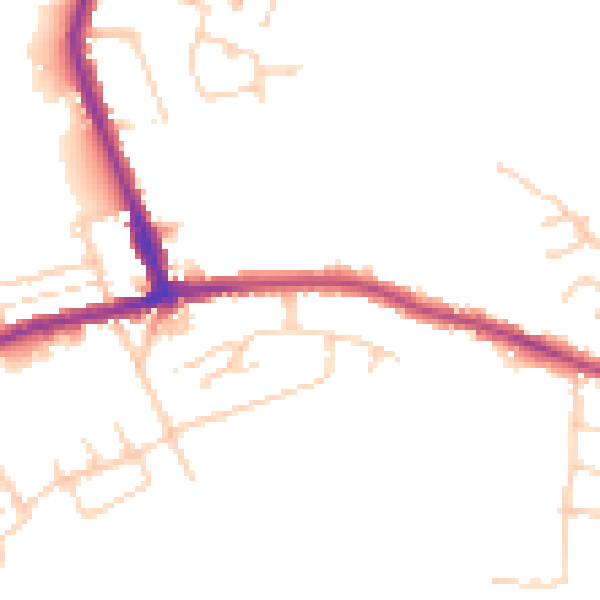 Daytime road noise heatmap for ME12 3AX