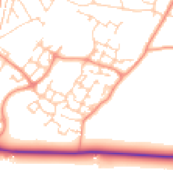 Daytime road noise heatmap for ME12 3FP