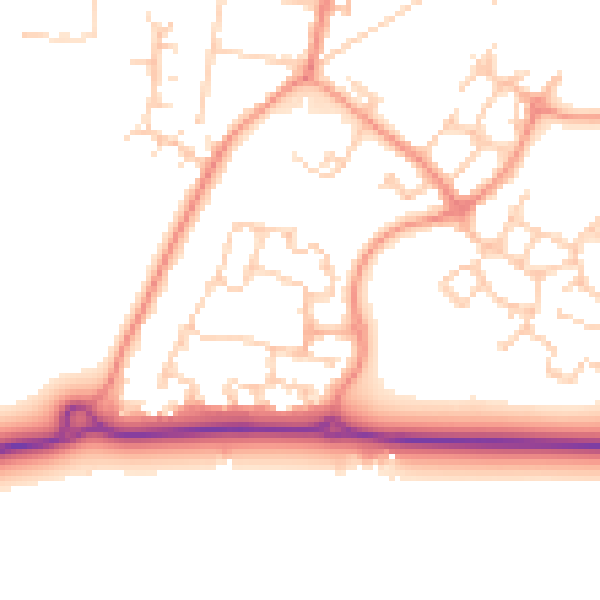 Daytime road noise heatmap for ME12 3TB
