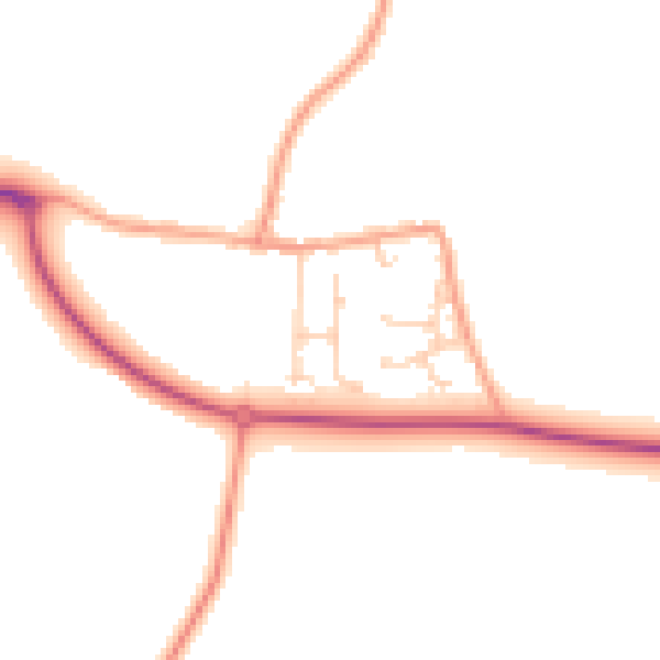 Daytime road noise heatmap for ME12 4BT
