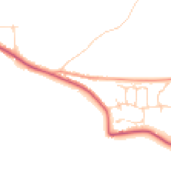 Daytime road noise heatmap for ME12 4HX
