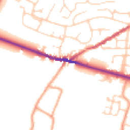 Daytime road noise heatmap for ME13 8TR