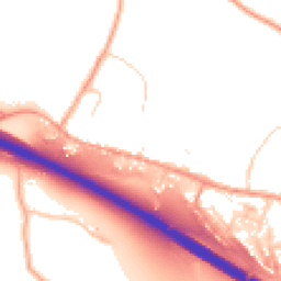 Daytime road noise heatmap for ME13 9AW