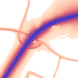 Daytime road noise heatmap for ME13 9HY