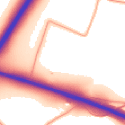 Daytime road noise heatmap for ME13 9SN