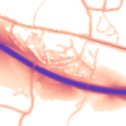 Daytime road noise heatmap for ME13 9TE