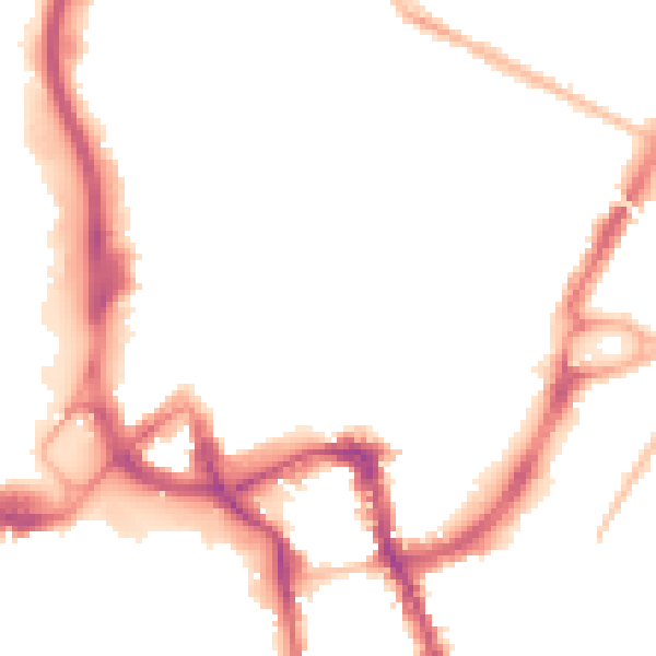 Night-time road noise heatmap for ME14 1DN