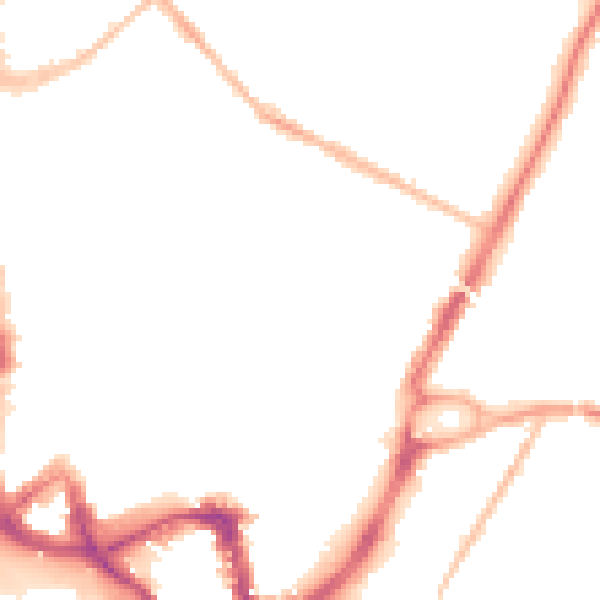 Night-time road noise heatmap for ME14 1EU