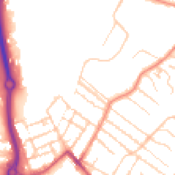 Daytime road noise heatmap for ME14 2AU