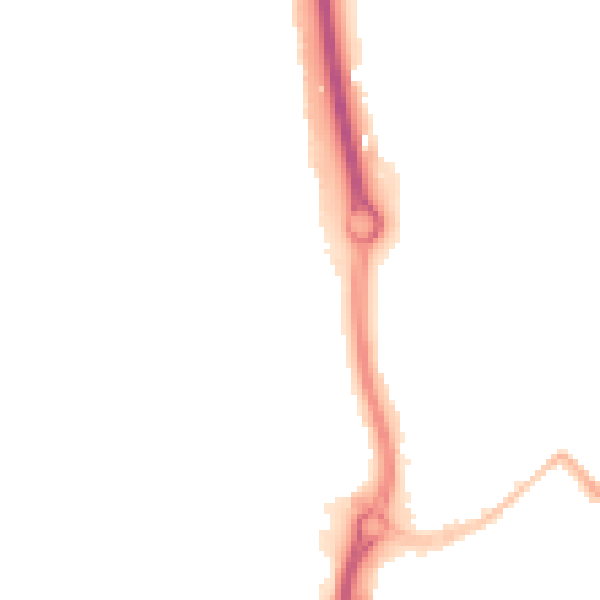 Night-time road noise heatmap for ME14 2FP