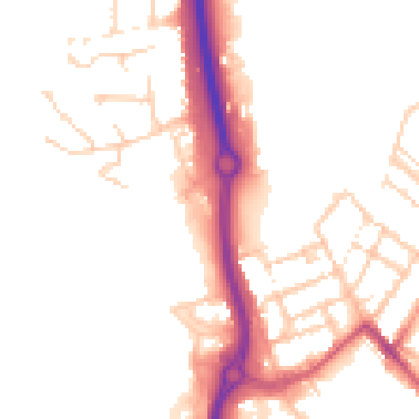 Daytime road noise heatmap for ME14 2FS