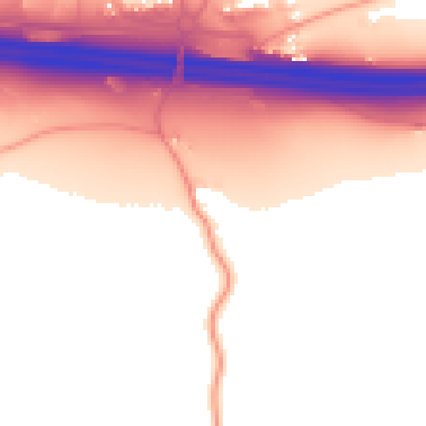 Daytime road noise heatmap for ME14 3EE