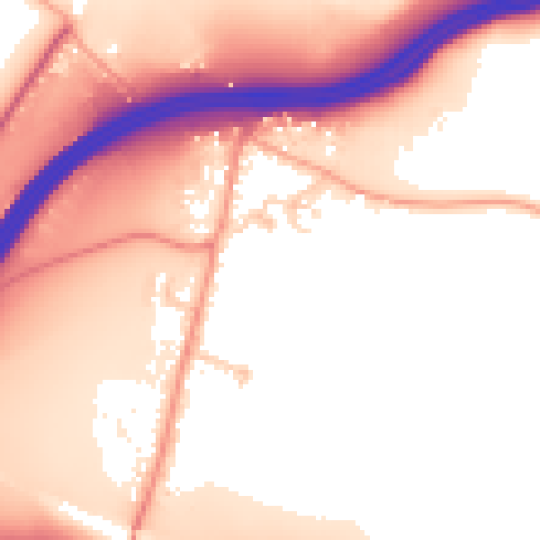 Daytime road noise heatmap for ME14 3JP