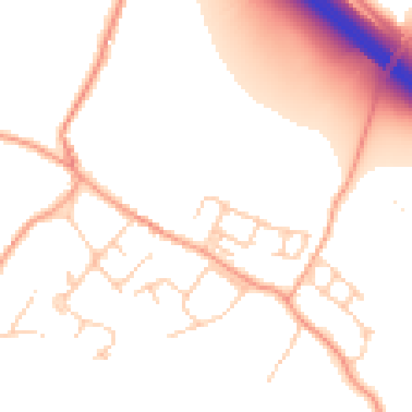 Daytime road noise heatmap for ME14 4HA