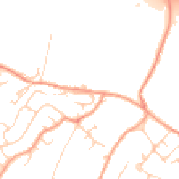 Daytime road noise heatmap for ME14 4PQ