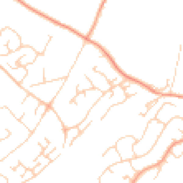 Daytime road noise heatmap for ME14 4PY