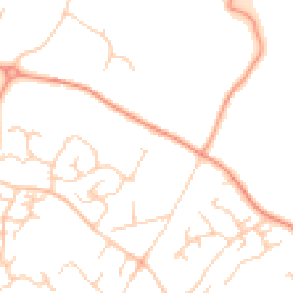Daytime road noise heatmap for ME14 5AT