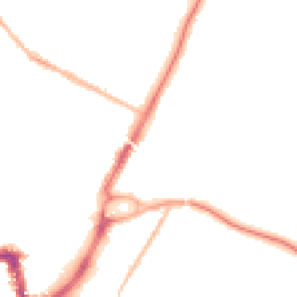 Night-time road noise heatmap for ME14 5DB
