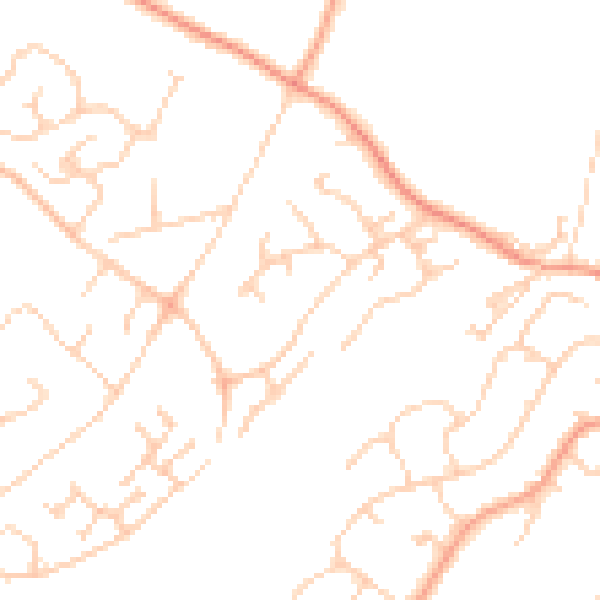 Daytime road noise heatmap for ME14 5FR