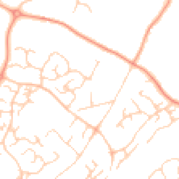 Daytime road noise heatmap for ME14 5JU
