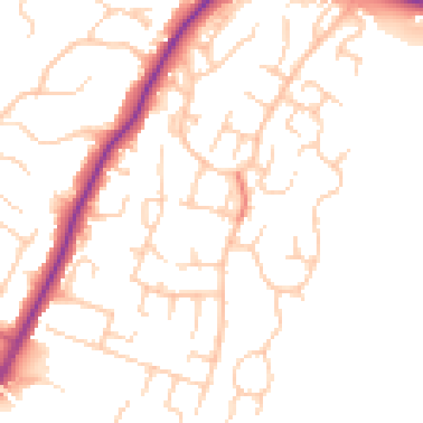 Daytime road noise heatmap for ME14 5QA