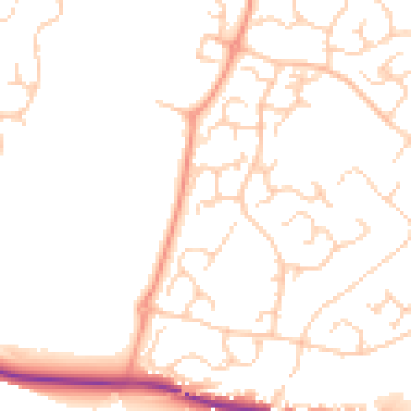 Daytime road noise heatmap for ME14 5SU