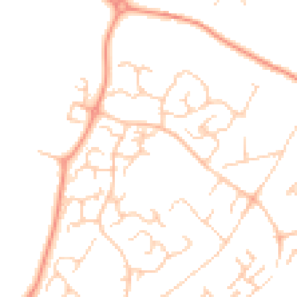 Daytime road noise heatmap for ME14 5UW