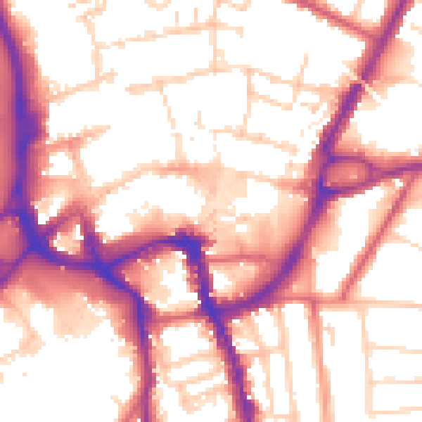Daytime road noise heatmap for ME15 6AS