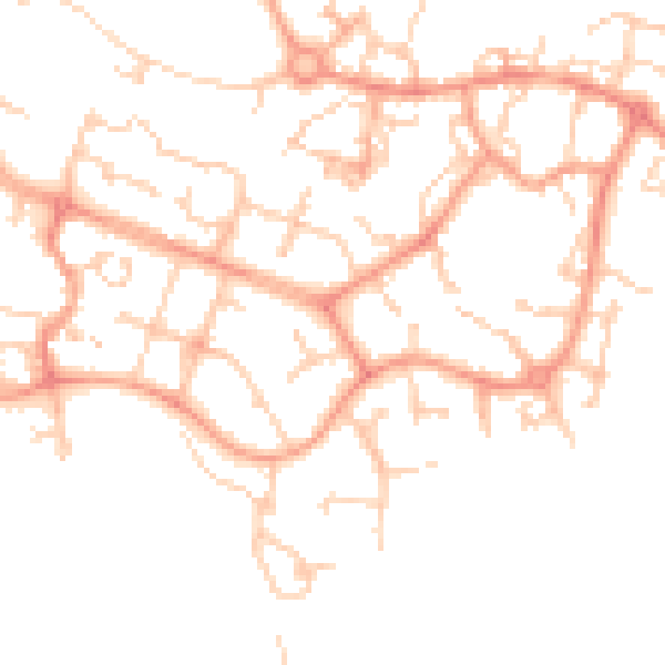 Daytime road noise heatmap for ME19 4BS