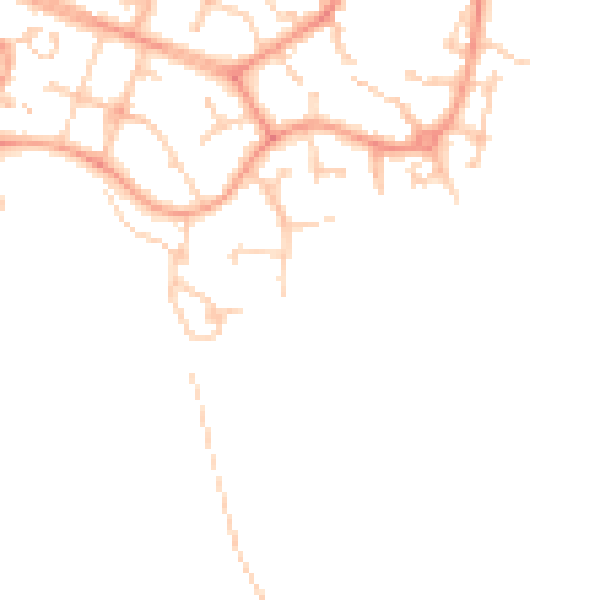 Daytime road noise heatmap for ME19 4BZ