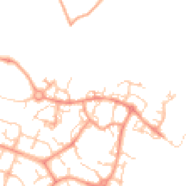 Daytime road noise heatmap for ME19 4QU