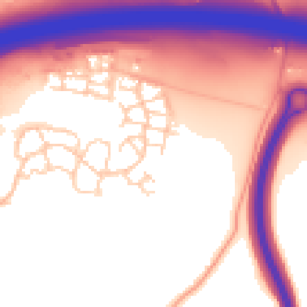 Daytime road noise heatmap for ME19 5FT