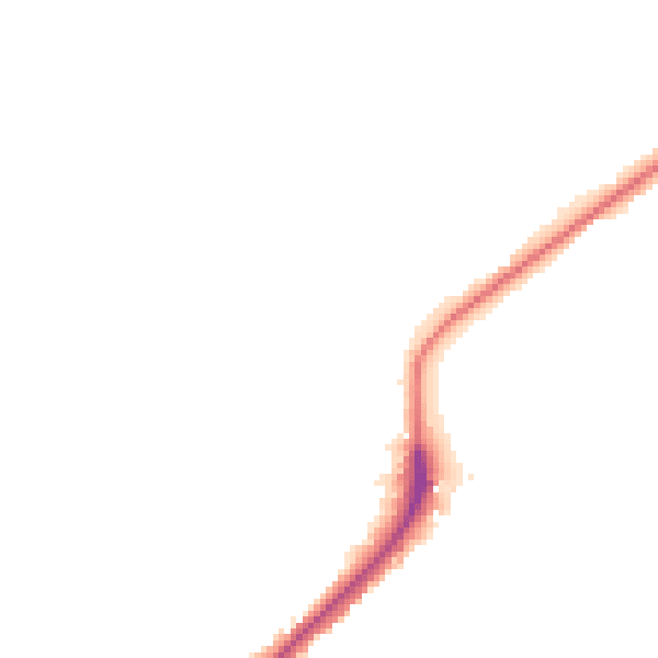 Night-time road noise heatmap for ME2 1DN
