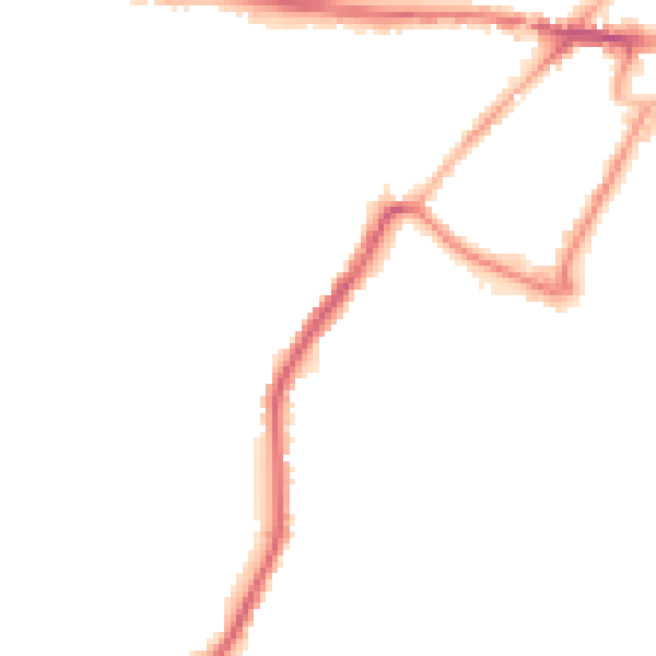 Night-time road noise heatmap for ME2 2NG