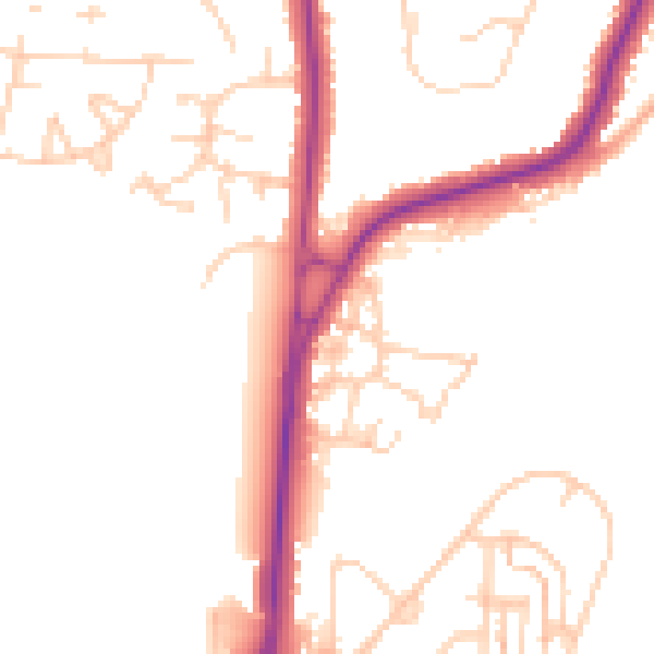 Daytime road noise heatmap for ME4 6FN