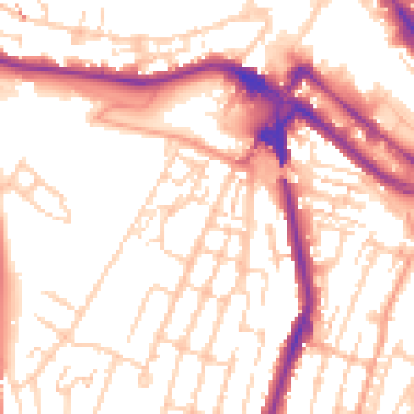 Daytime road noise heatmap for ME4 6SY