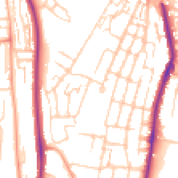Daytime road noise heatmap for ME4 6UU