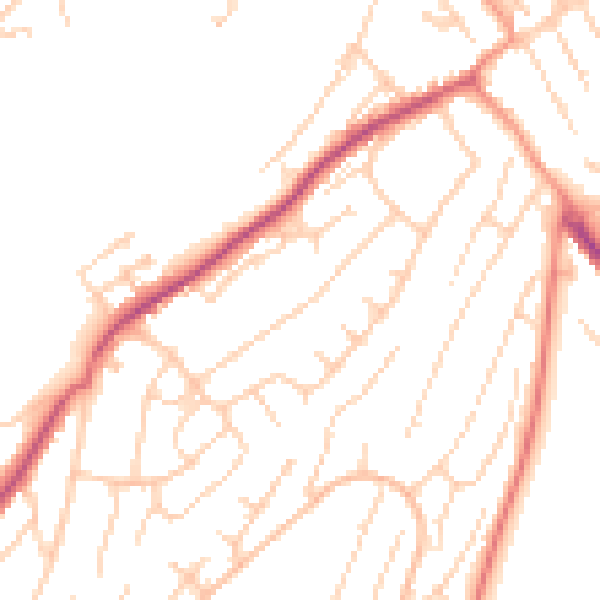 Daytime road noise heatmap for ME5 0BD