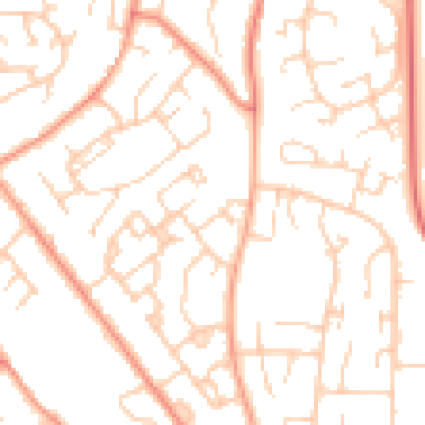 Daytime road noise heatmap for ME5 8DX